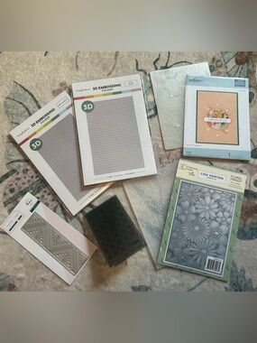 Scrapbook Embossing Folders and Presses Lot